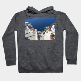 Santorini Caldera from Fira III Hoodie